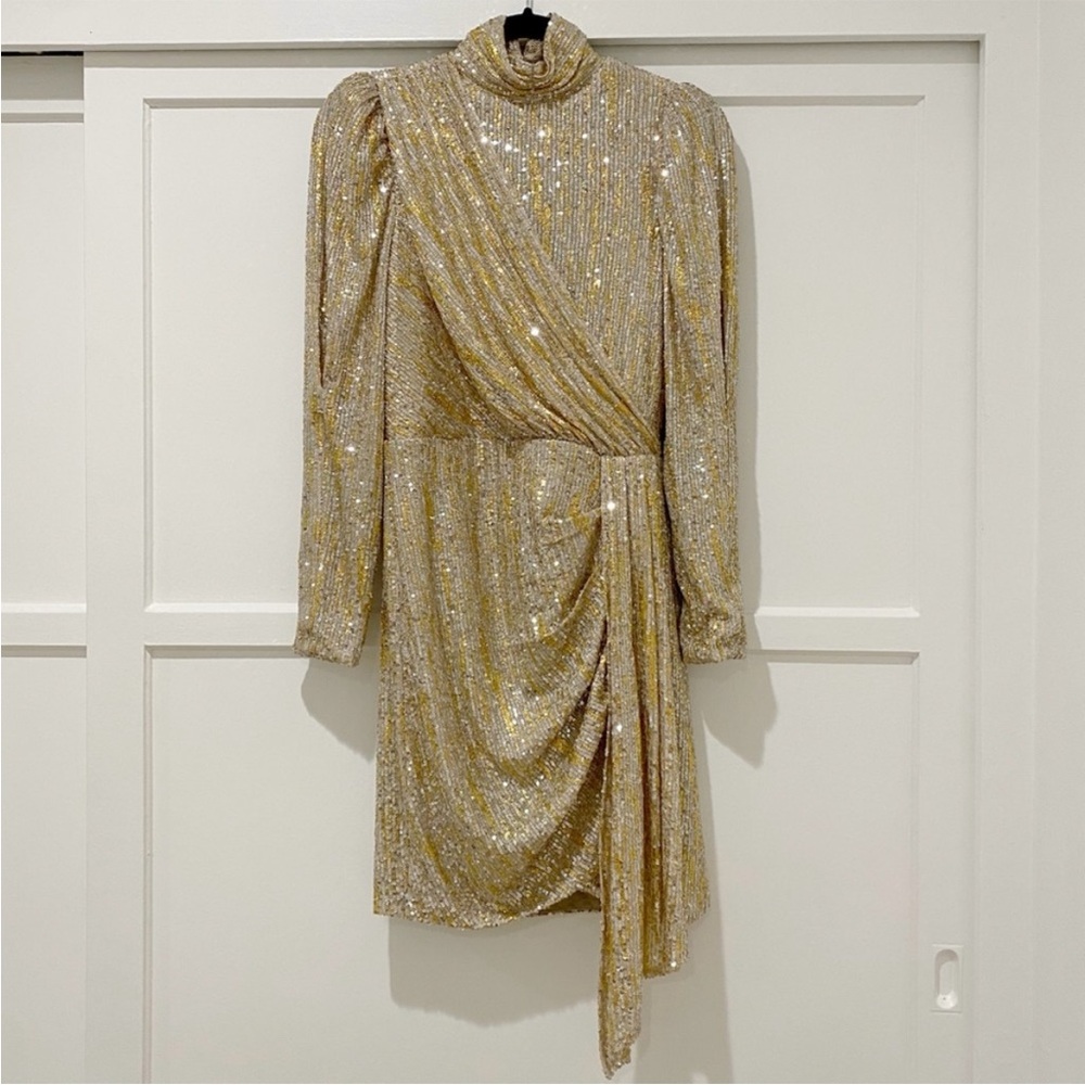 Saylor Sequin Gold Dress